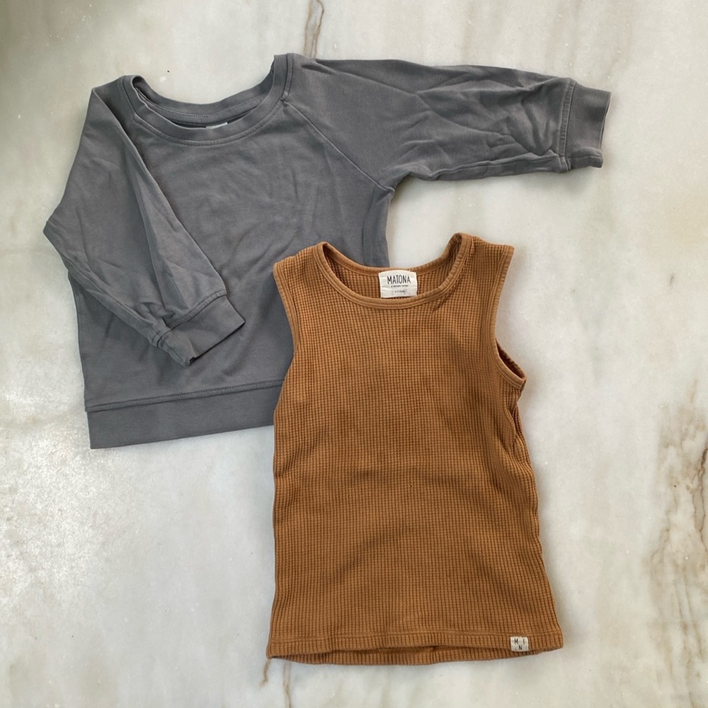 Organic cotton LS and tank